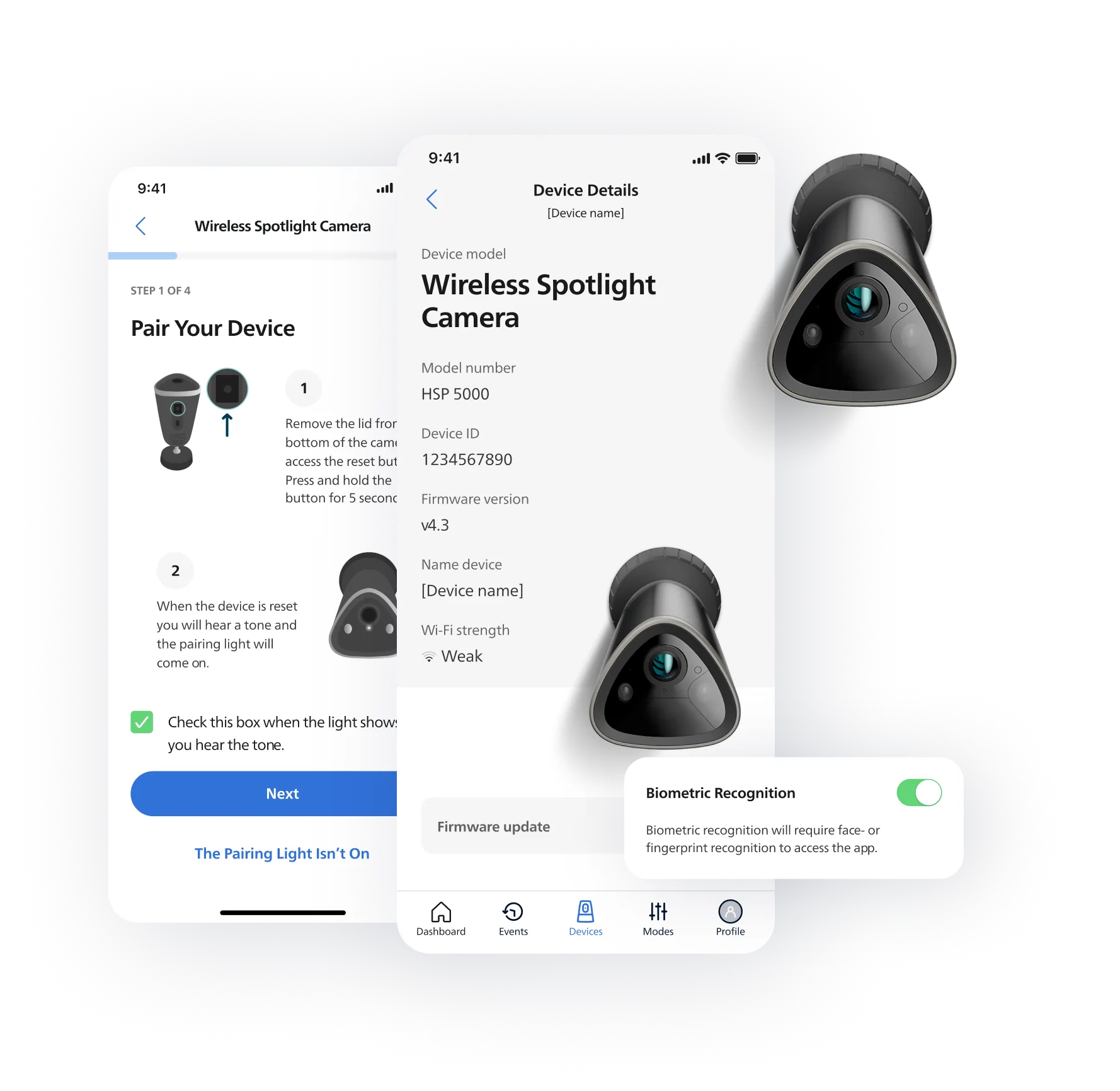 Effortless setup feature