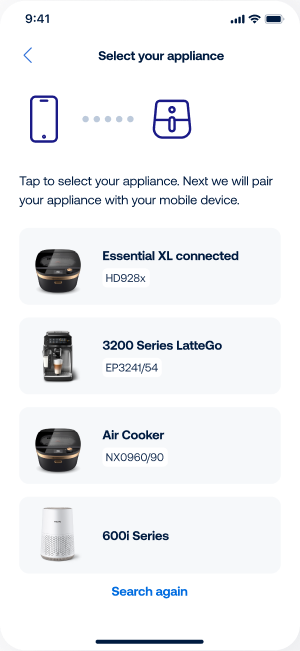 Settings smart appliance 2