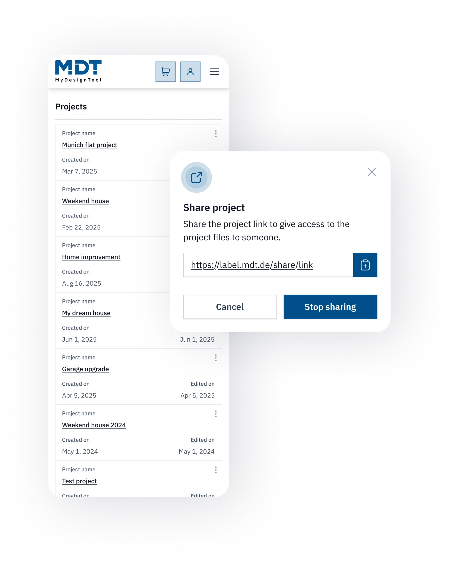 project share feature